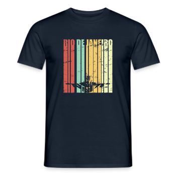 Rio de Janeiro Brésil Brésil cadeau - T-shirt homme - marine - Devant - AI Model Male 178 light (178cm)