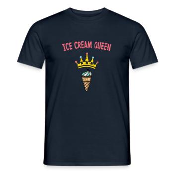 Crème glacée crème glacée crème glacée crème glacée douce soleil d'été. - T-shirt homme - marine - Devant - AI Model Male 178 light (178cm)