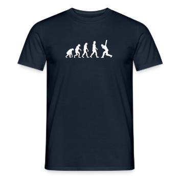 Cricket Cricket Batsman Bat Pitch Gift - Men's T-Shirt - navy - Front - AI Model Male 178 light (178cm)