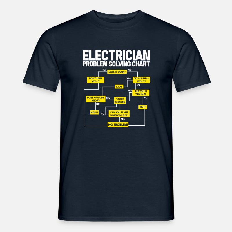Elektriker Elektro Elektroniker Elektrisch Strom - Männer T-Shirt - Navy