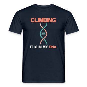 Bergsteigen Bergsteiger Climbing Klettern Berge - Männer T-Shirt - Navy - Vorne - AI Model Male 178 light (178cm)