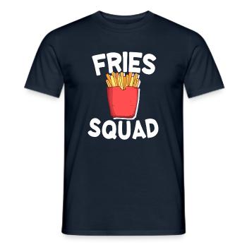 Pommes Frites Pommfritz Fritten Imbiss Fries - Männer T-Shirt - Navy - Vorne - AI Model Male 178 light (178cm)