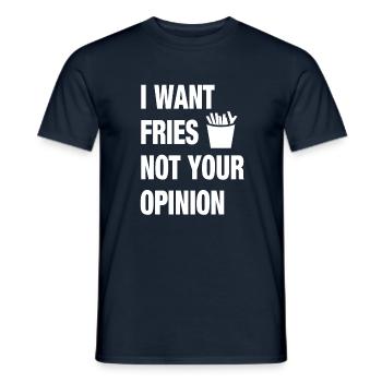 Pommes Frites Pommfritz Fritten Imbiss Fries - Männer T-Shirt - Navy - Vorne - AI Model Male 178 light (178cm)
