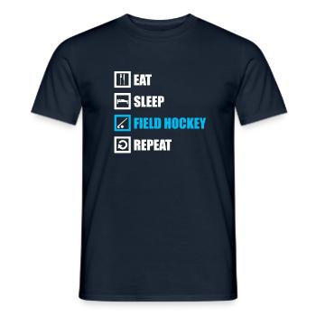 Feldhockey Field Hockey Hallenhockey Hockeysport - Männer T-Shirt - Navy - Vorne - AI Model Male 178 light (178cm)