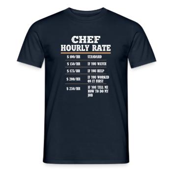 Koch Kochen Chef Chefkoch Küchenchef Köchin Küche - Männer T-Shirt - Navy - Vorne - AI Model Male 178 light (178cm)