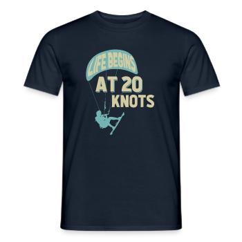 Kitesurf Kitesurfers Kiteboarding Kiteboard Kite - T-shirt homme - marine - Devant - AI Model Male 178 light (178cm)