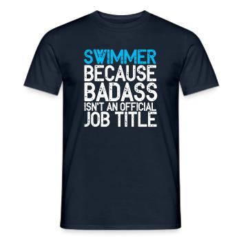 Natation nageur natation sport natation natation - T-shirt homme - marine - Devant - AI Model Male 178 light (178cm)