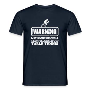 Table tennis ping pong ping pong - Men's T-Shirt - navy - Front - AI Model Male 178 light (178cm)