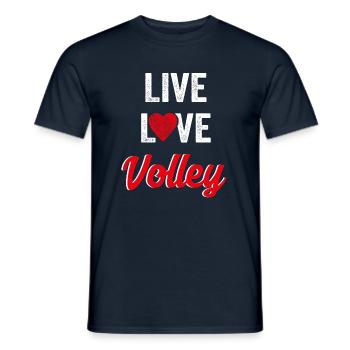 Volleyball volleyball players - Men's T-Shirt - navy - Front - AI Model Male 178 light (178cm)