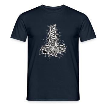 Viking Viking Valhalla Odin Thor Nordmann Skal - T-shirt homme - marine - Devant - AI Model Male 178 light (178cm)