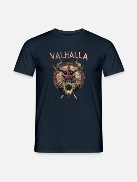 Viking Viking Valhalla Odin Thor Nordmann Skal - T-skjorte herre - marine