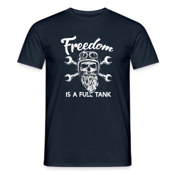 Biker Bike Bikerin Motorrad Chopper Motorcycle - Männer T-Shirt - Navy - Vorne - AI Model Male 178 light (178cm)