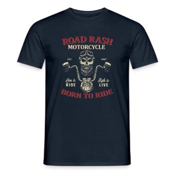 Biker Bike Bikerin Motorrad Chopper Motorcycle - Männer T-Shirt - Navy - Vorne - AI Model Male 178 light (178cm)