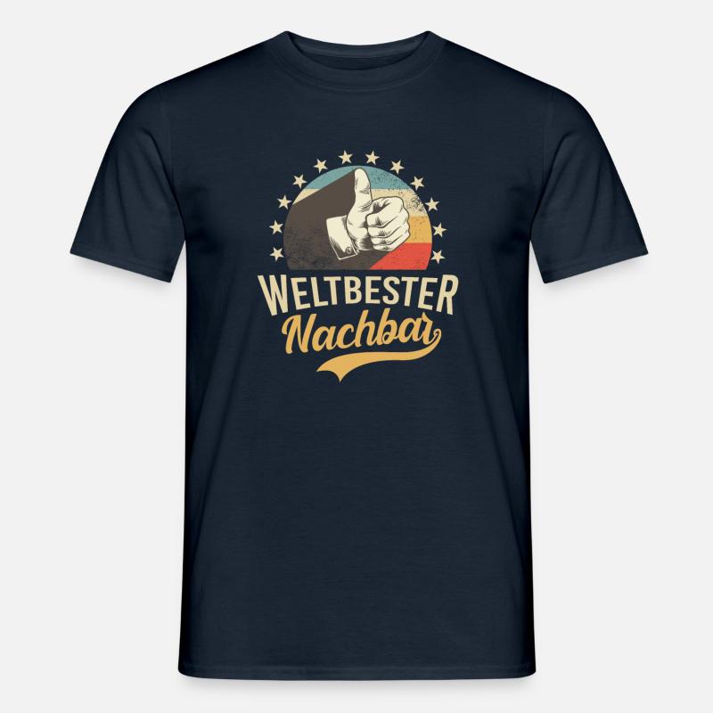 Weltbester Nachbar Geschenkidee vintage retro - Männer T-Shirt - Navy