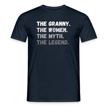 La grand-mère. Les femmes. Le mythe. La légende - T-shirt homme - marine - Devant - AI Model Male 178 light (178cm)