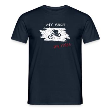 Downhill Biken - Männer T-Shirt - Navy - Vorne - AI Model Male 178 light (178cm)