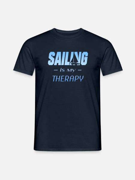 sailing segeln segelboot - Männer T-Shirt - Navy