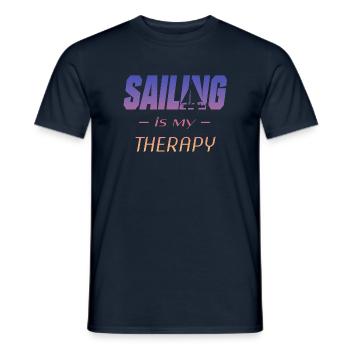 sailing - Männer T-Shirt - Navy - Vorne - AI Model Male 178 light (178cm)