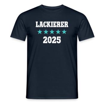 Lackierer 2025 Ausbildung Prüfung Meister Azubi - Männer T-Shirt - Navy - Vorne - AI Model Male 178 light (178cm)