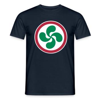 croix basque - lauburu 43 - T-shirt homme - marine - Devant - AI Model Male 178 light (178cm)