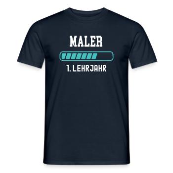 Maler Ausbildung 1 Lehrjahr 1. Ausbildungsjahr - Männer T-Shirt - Navy - Vorne - AI Model Male 178 light (178cm)