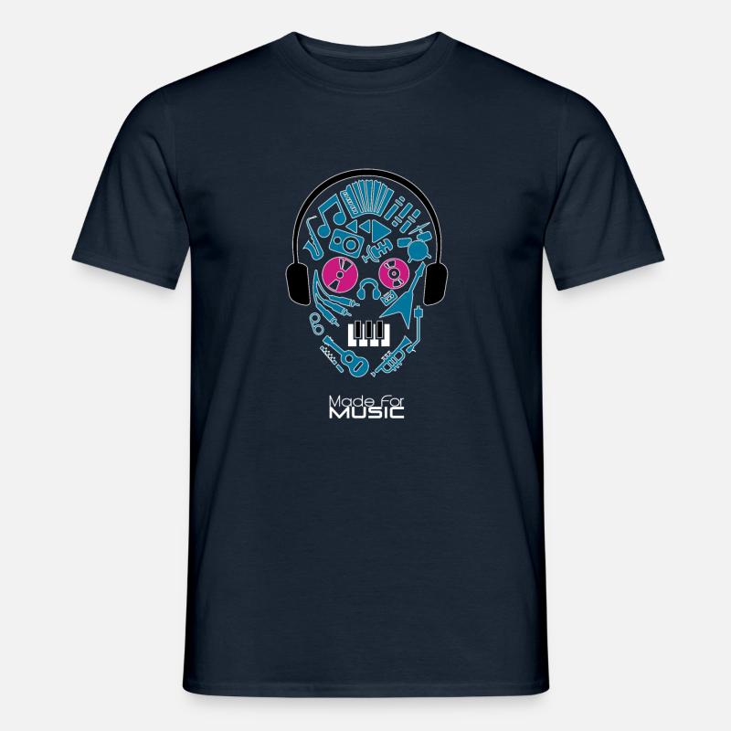 Made For Music | Head Made From Instruments - Men's T-Shirt - navy