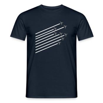 Airplane - Men's T-Shirt - navy - Front - AI Model Male 178 light (178cm)
