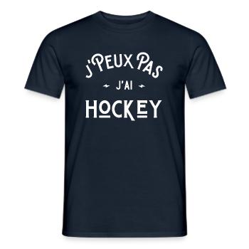je peux pas j'ai hockey idée cadeau humour - T-shirt homme - marine - Devant - AI Model Male 178 light (178cm)