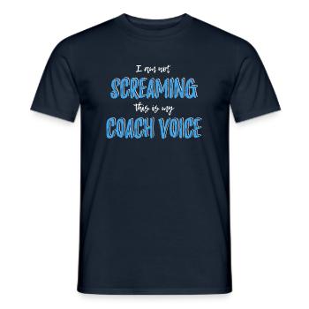 Trainer Trainer Gift Coach crier drôle - T-shirt homme - marine - Devant - AI Model Male 178 light (178cm)