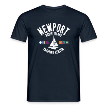Newport Rhode Island yachting center - T-shirt homme - marine - Devant - AI Model Male 178 light (178cm)
