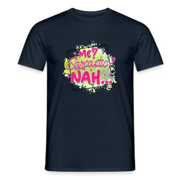 me sarcastic - Männer T-Shirt - Navy - Vorne - AI Model Male 178 light (178cm)