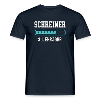 Schreiner Ausbildung 3 Lehrjahr 3. Ausbildungsjahr - Männer T-Shirt - Navy - Vorne - AI Model Male 178 light (178cm)