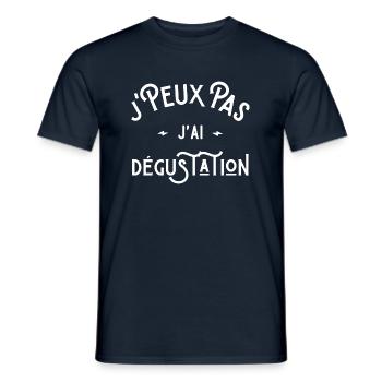je peux pas j'ai dégustation cadeau humour - T-shirt homme - marine - Devant - AI Model Male 178 light (178cm)