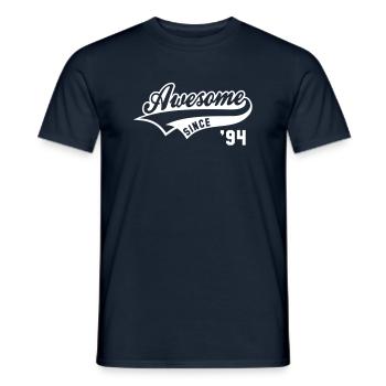 Awesome SINCE 1994 - Birthday Geburtstag - Men's T-Shirt - navy - Front - AI Model Male 178 light (178cm)