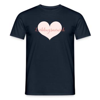 Lieblingsmensch mit Herz - Männer T-Shirt - Navy - Vorne - AI Model Male 178 light (178cm)