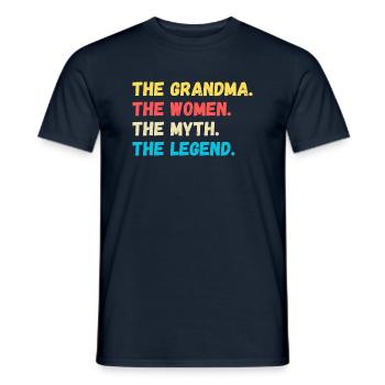 La grand-mère. Les femmes. Le mythe. La légende - T-shirt homme - marine - Devant - AI Model Male 178 light (178cm)