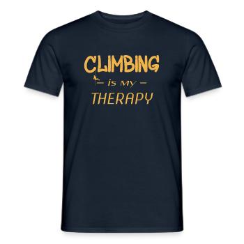 Klettern - Climbing - Männer T-Shirt - Navy - Vorne - AI Model Male 178 light (178cm)