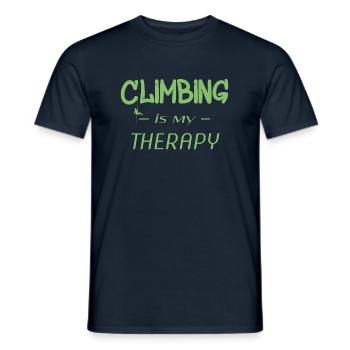 Klettern - Bouldern - Kletterwand - Climbing - Männer T-Shirt - Navy - Vorne - AI Model Male 178 light (178cm)