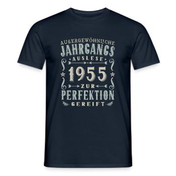 70. Geburtstag 70 Jahre Jahrgang 1955 - Männer T-Shirt - Navy - Vorne - AI Model Male 178 light (178cm)