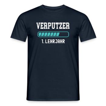 Verputzer Ausbildung 1 Lehrjahr 1. Ausbildungsjahr - Männer T-Shirt - Navy - Vorne - AI Model Male 178 light (178cm)