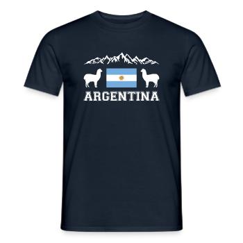Argentinien - Männer T-Shirt - Navy - Vorne - AI Model Male 178 light (178cm)