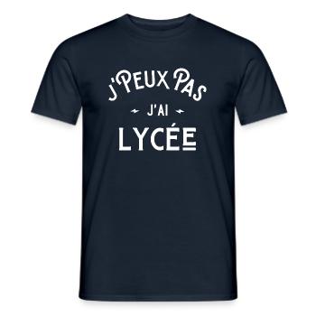 je peux pas j'ai lycée idée cadeau humour - T-shirt homme - marine - Devant - AI Model Male 178 light (178cm)