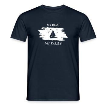 Segeln, Spruch für Segler, Sailing Design - Männer T-Shirt - Navy - Vorne - AI Model Male 178 light (178cm)