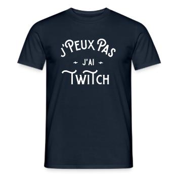je peux pas j'ai twitch idée cadeau humour - T-shirt homme - marine - Devant - AI Model Male 178 light (178cm)