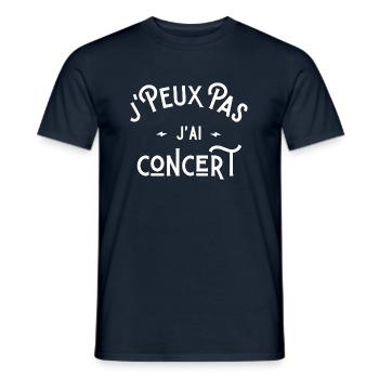 je peux pas j'ai concert cadeau citation humour - T-shirt homme - marine - Devant - AI Model Male 178 light (178cm)