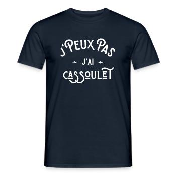 je peux pas j'ai cassoulet idée cadeau humour - T-shirt homme - marine - Devant - AI Model Male 178 light (178cm)