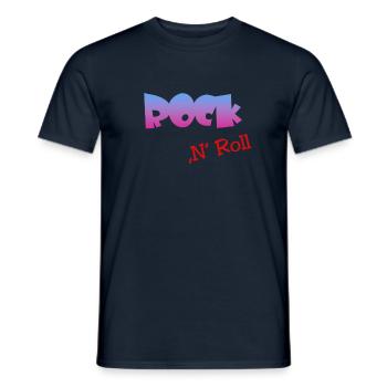 Rock n Roll - Männer T-Shirt - Navy - Vorne - AI Model Male 178 light (178cm)