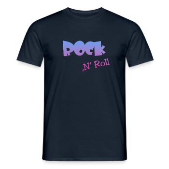 Rock n Roll - Männer T-Shirt - Navy - Vorne - AI Model Male 178 light (178cm)