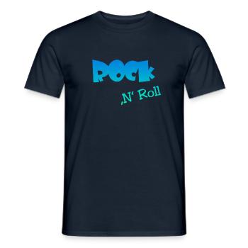 Rock n Roll - Männer T-Shirt - Navy - Vorne - AI Model Male 178 light (178cm)