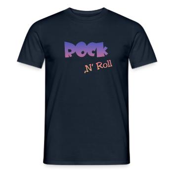Rock n Roll - Männer T-Shirt - Navy - Vorne - AI Model Male 178 light (178cm)